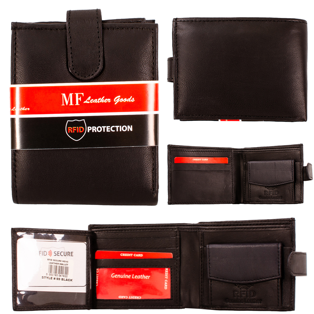 (image for) 99 BLACK MF RFID LEATHER WALLET